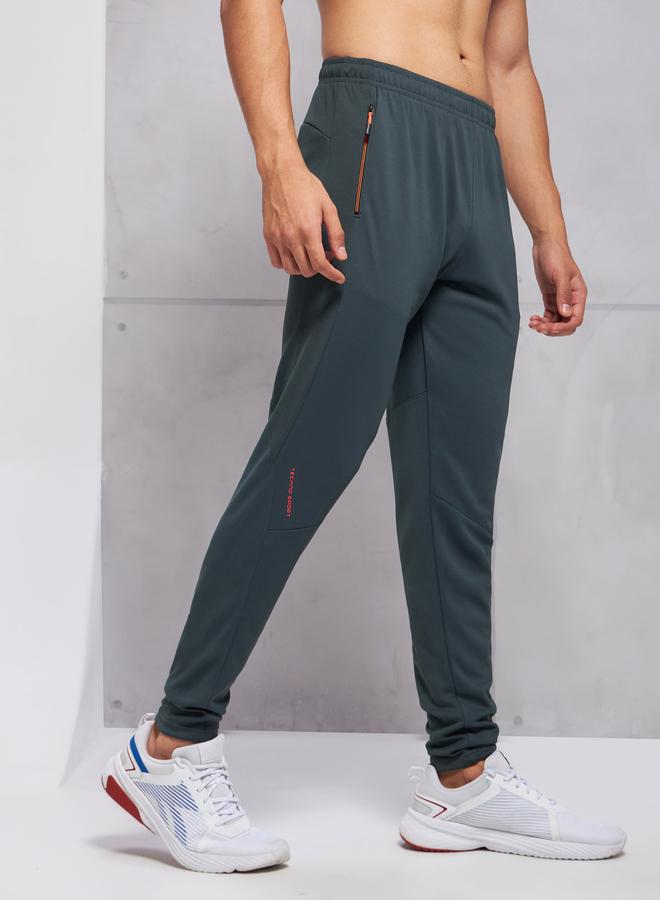 Technosport Men Solid Slim Fit Trackpants - Image 1
